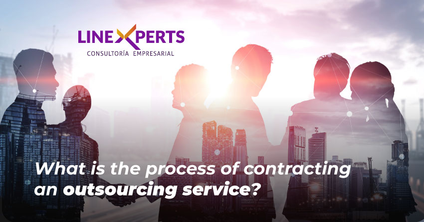 What is the process of contracting an outsourcing service?